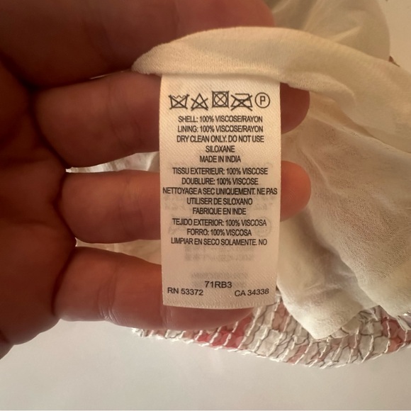 French Connection Cream Sofa Reds Clear Sequins Feather Field Saess Dress NWT 6 - Picture 9 of 15